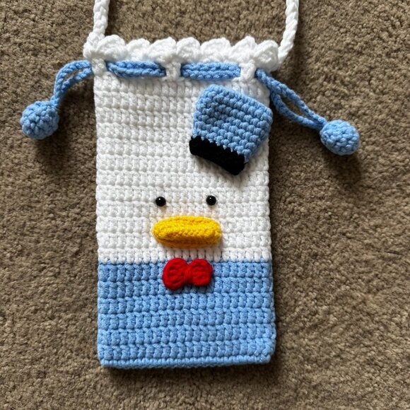 Handmade Crossbody Crochet Phone Bag for Girls - Picture 1 of 4